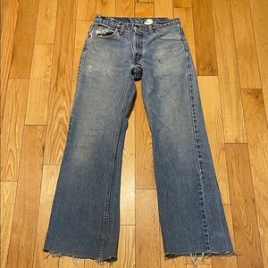 Levi's Medium Blue Wide-Leg Flare Jeans